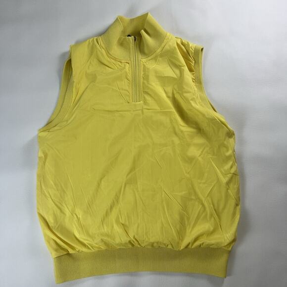 Bobby Jones Extrafine 100% Wool 1/4 Zip Sweater Vest Golf Yellow Lined Mens Sz L - Picture 13 of 13